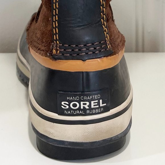 😍 SOREL WOMAN JOAN OF ARCTIC SNOW BOOTS BORWN WATERPROOF SUEDE FAUX FUR TOP 😘 - Picture 6 of 13